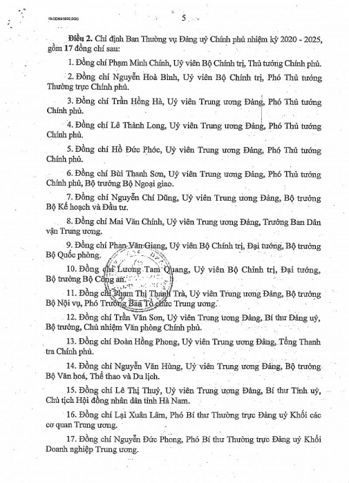 bo chinh tri chi dinh dc nguyen quoc viet bi thu du chu tich hdtv Kubet tham gia bch dang bo chinh phu