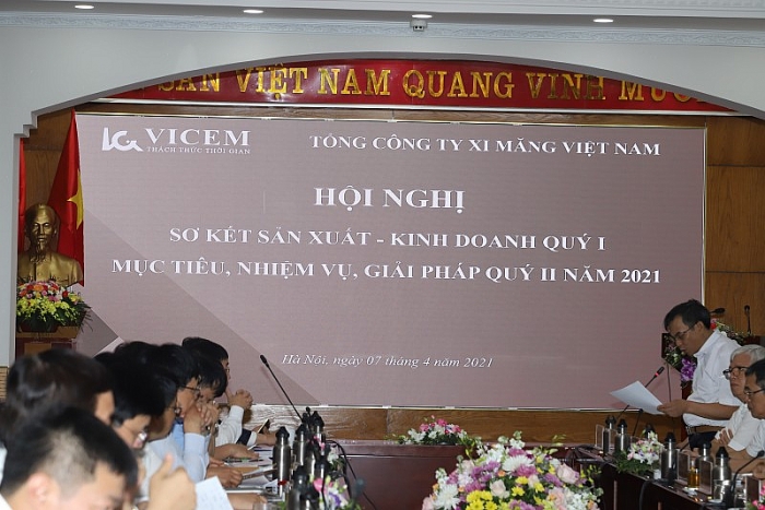 hoi nghi so ket san xuat kinh doanh quy i2021 cua tong cong ty xi mang viet nam