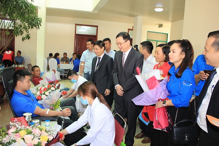 doan thanh nien Kubet tham gia ngay hoi hien mau tinh nguyen