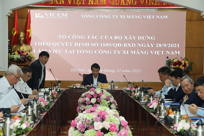 to cong tac cua bo xay dung lam viec voi tong cong ty xi mang viet nam